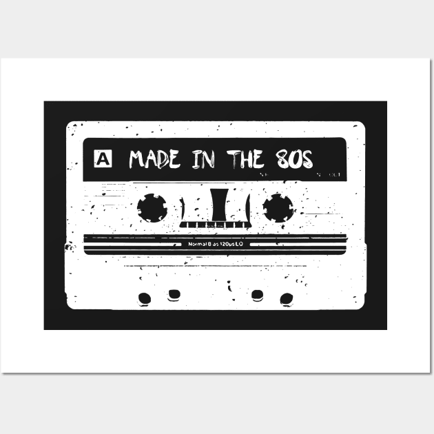 Made in the 80s White Wall Art by ariel161